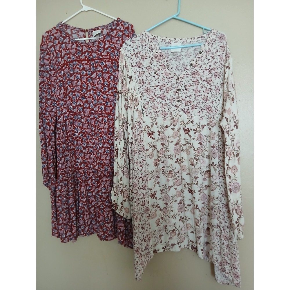 Knox Rose Dress XXL 2X Lot Of Two Festival Peasant Bohemian Cottage Core Boho